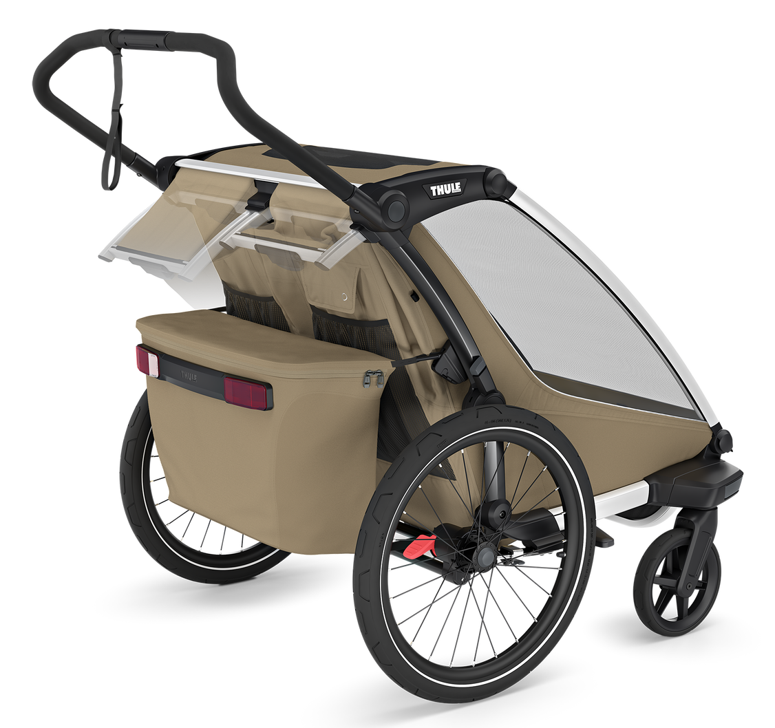Thule Chariot Cross 2 Double Kinderanhänger faded khaki