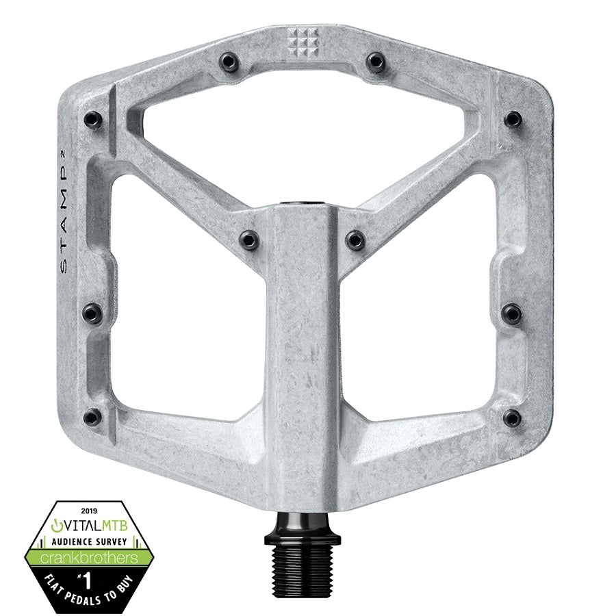 Crankbrothers Stamp 2 Large Plattform-Pedal raw silver