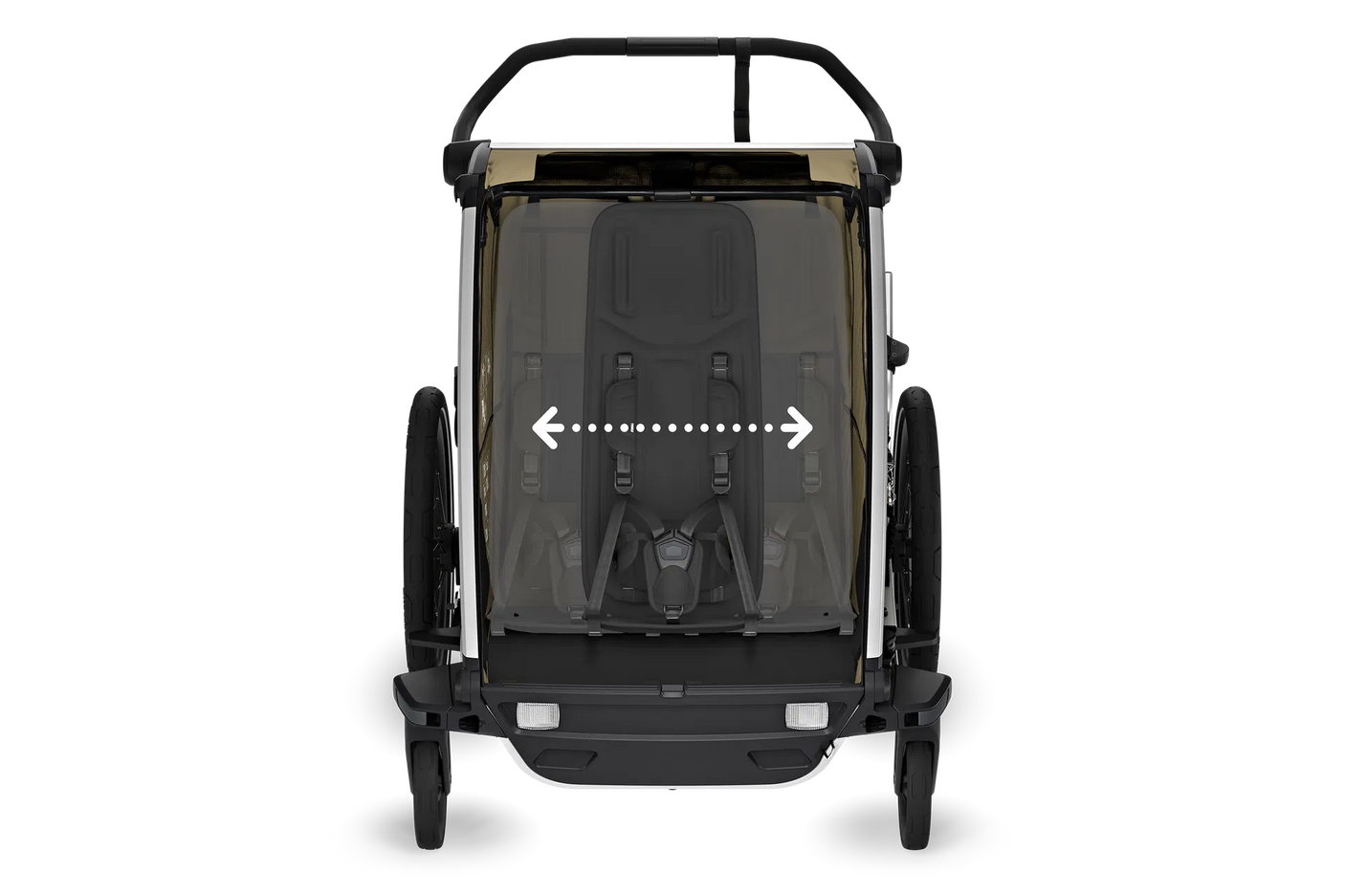 Thule Chariot Cross 2 Double Kinderanhänger faded khaki