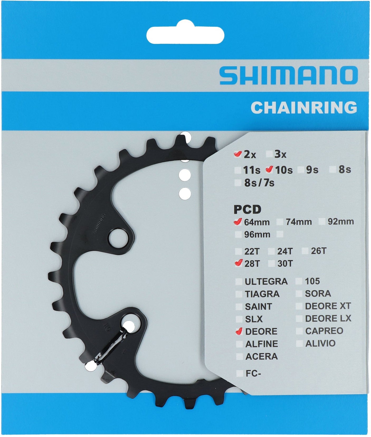 Shimano Deore FC-M6000-2 Kettenblatt 10-fach BG schwarz
