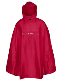 VAUDE Valdipino Poncho rot | Fahrrad Regenponcho  – aktuelle Variante