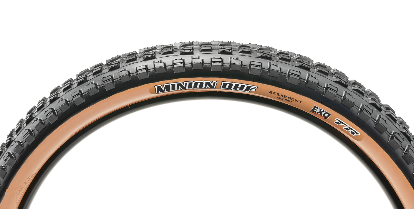 Maxxis Minion DHF Faltreifen 27.5x2.30" 3C MaxxTerra EXO TR Tanwall schwarz/beige