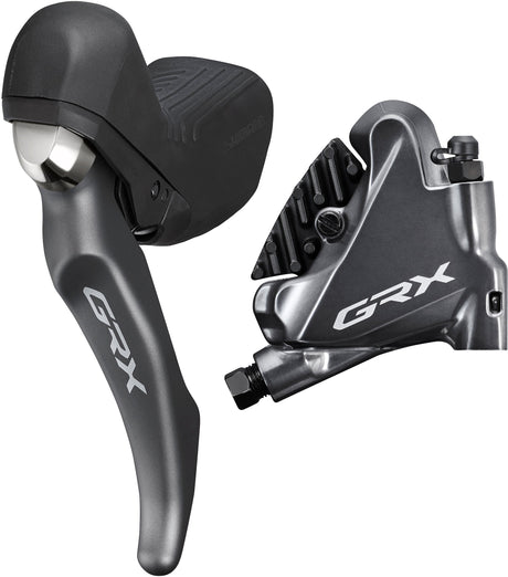 Shimano GRX ST-RX810/BR-RX810 Scheibenbremsset Vorne Flat Mount 2-fach grau/schwarz