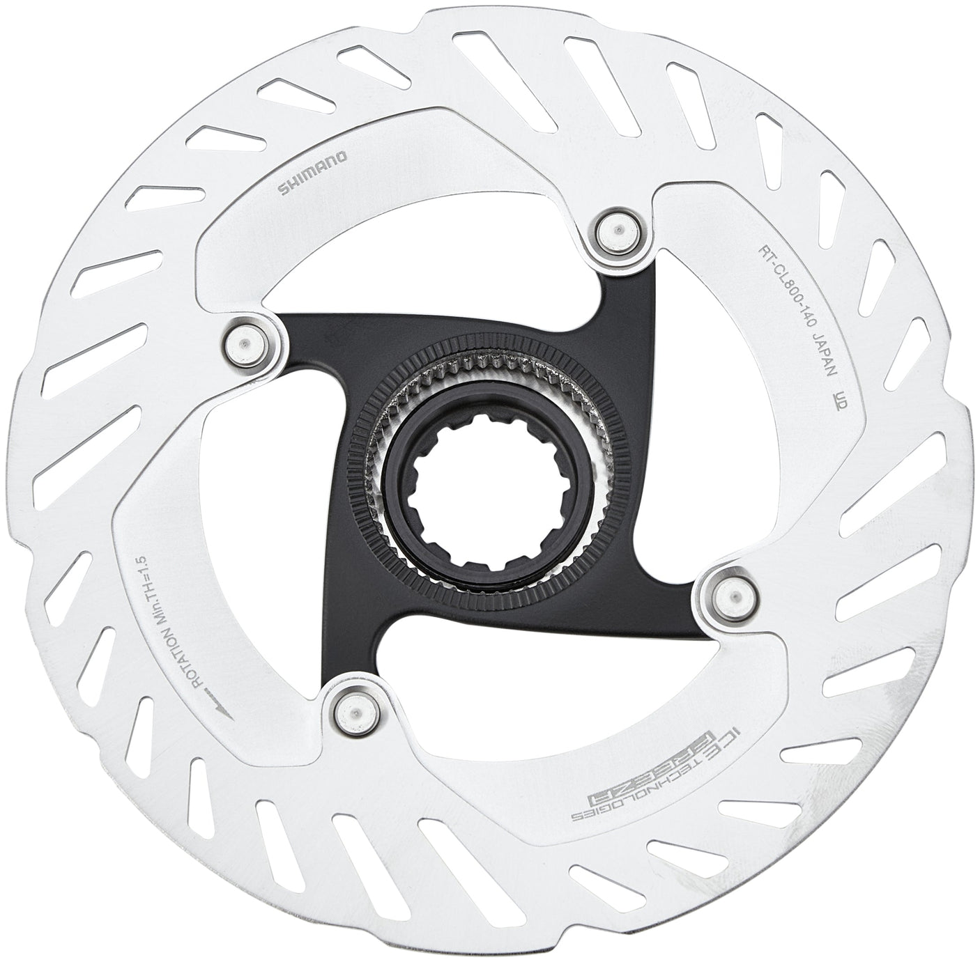 Shimano RT-CL800 Bremsscheibe CL mit Verschlussring 140mm silber