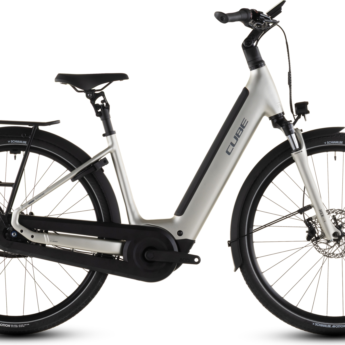cube e bike mit rücktrittbremse Cube Supreme RT Hybrid Comfort EXC 600 Easy Entry (2026) | City E-Bike |  champagne´n´grey