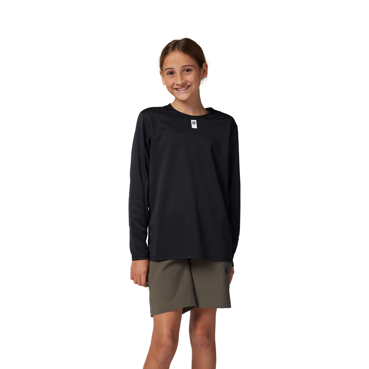 Fox YTH Defend LS Jersey Black