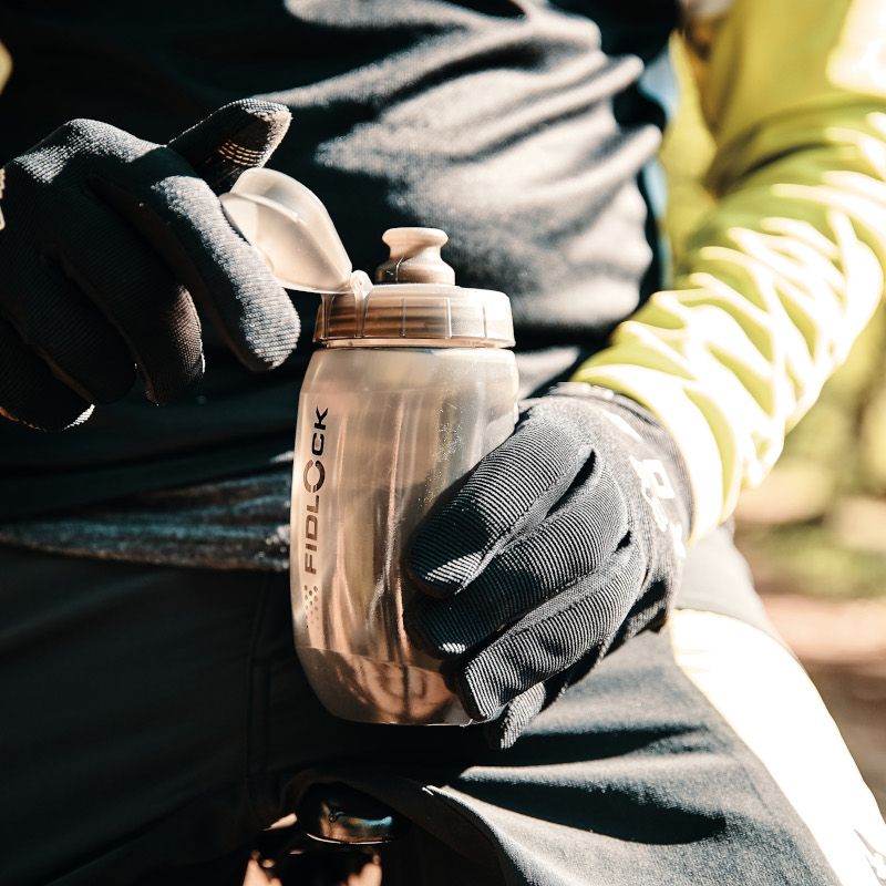 Fidlock Twist Single Bottle 450 inkl. Verbindungselement transparent/schwarz