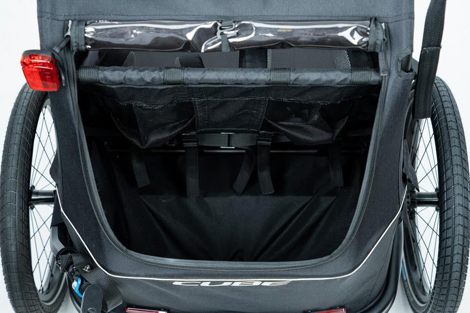 CUBE Kinder Fahrradanhänger Double CMPT ohne Sonnenschutz