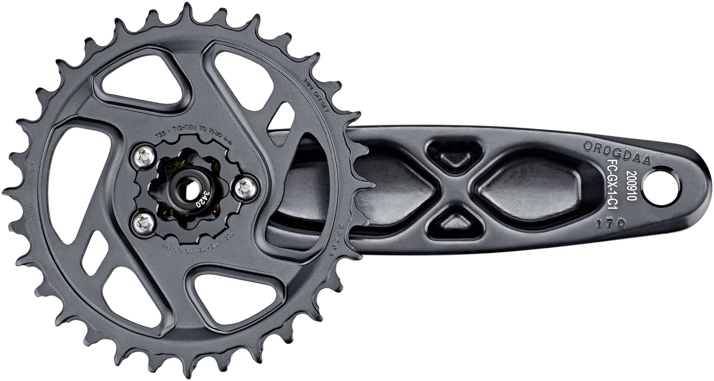 SRAM GX Eagle SuperBoost+ DUB Kurbelgarnitur 12-fach 32 Zähne DM grau