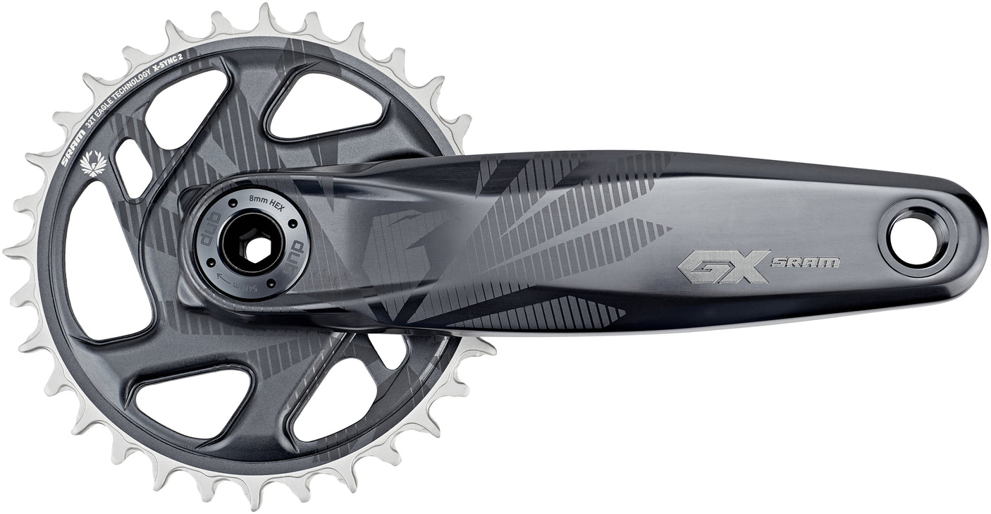 SRAM GX Eagle SuperBoost+ DUB Kurbelgarnitur 12-fach 32 Zähne DM grau