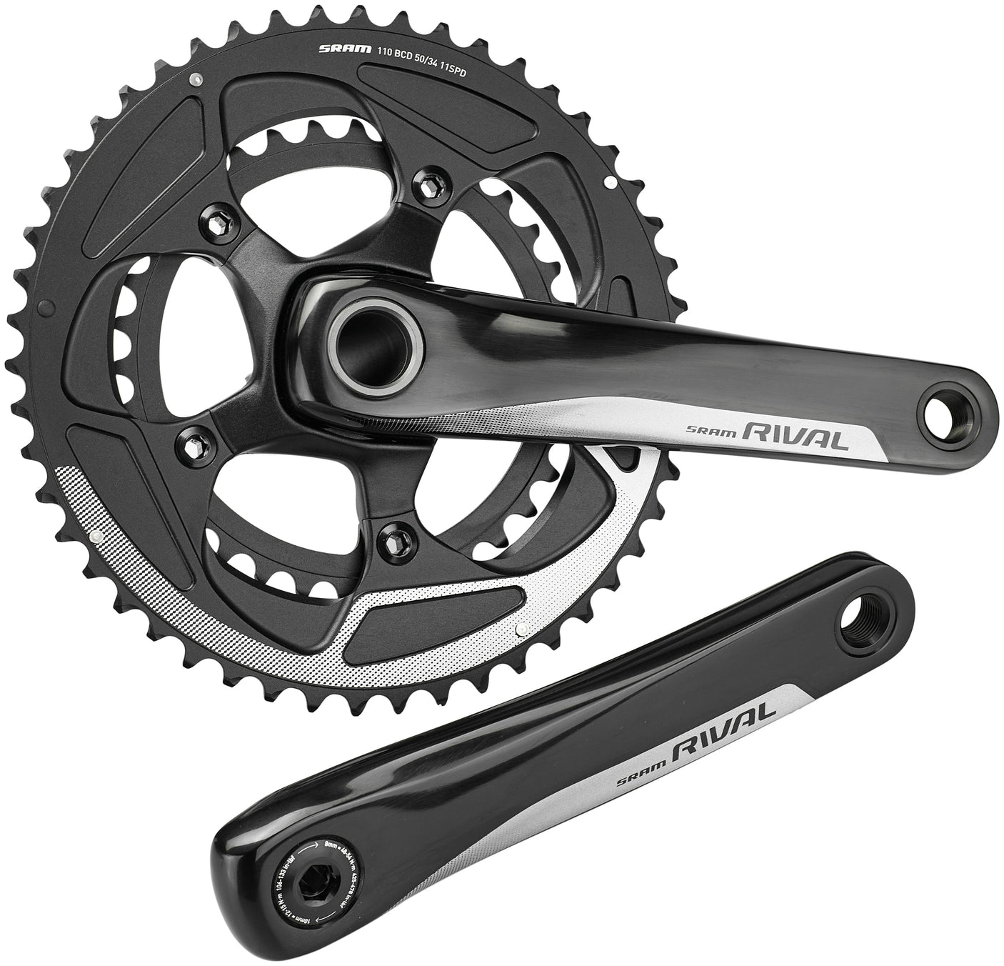 SRAM Rival 22 Kurbelgarnitur 50/34 GXP 11-fach schwarz