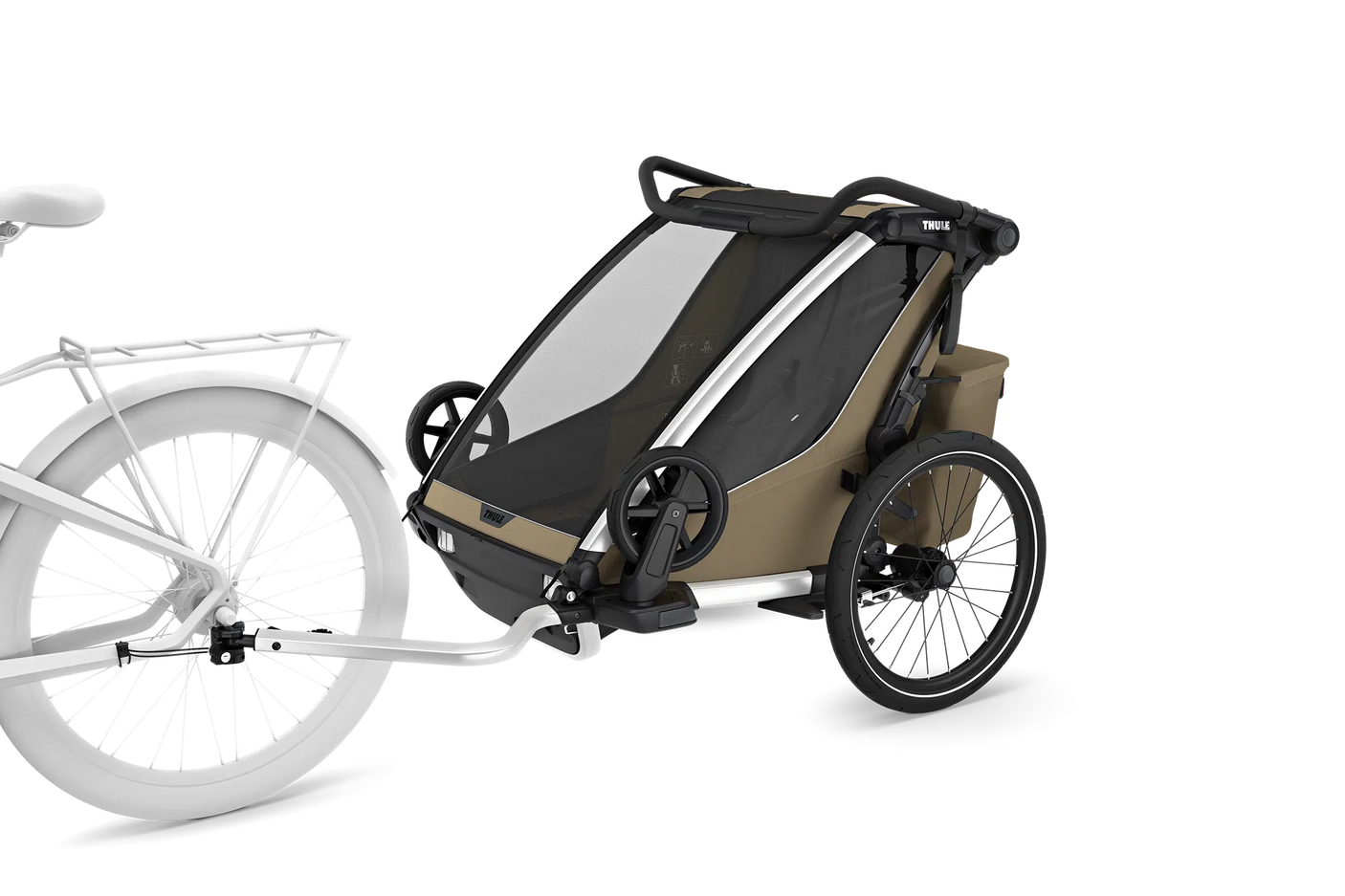 Thule Chariot Cross 2 Double Kinderanhänger faded khaki