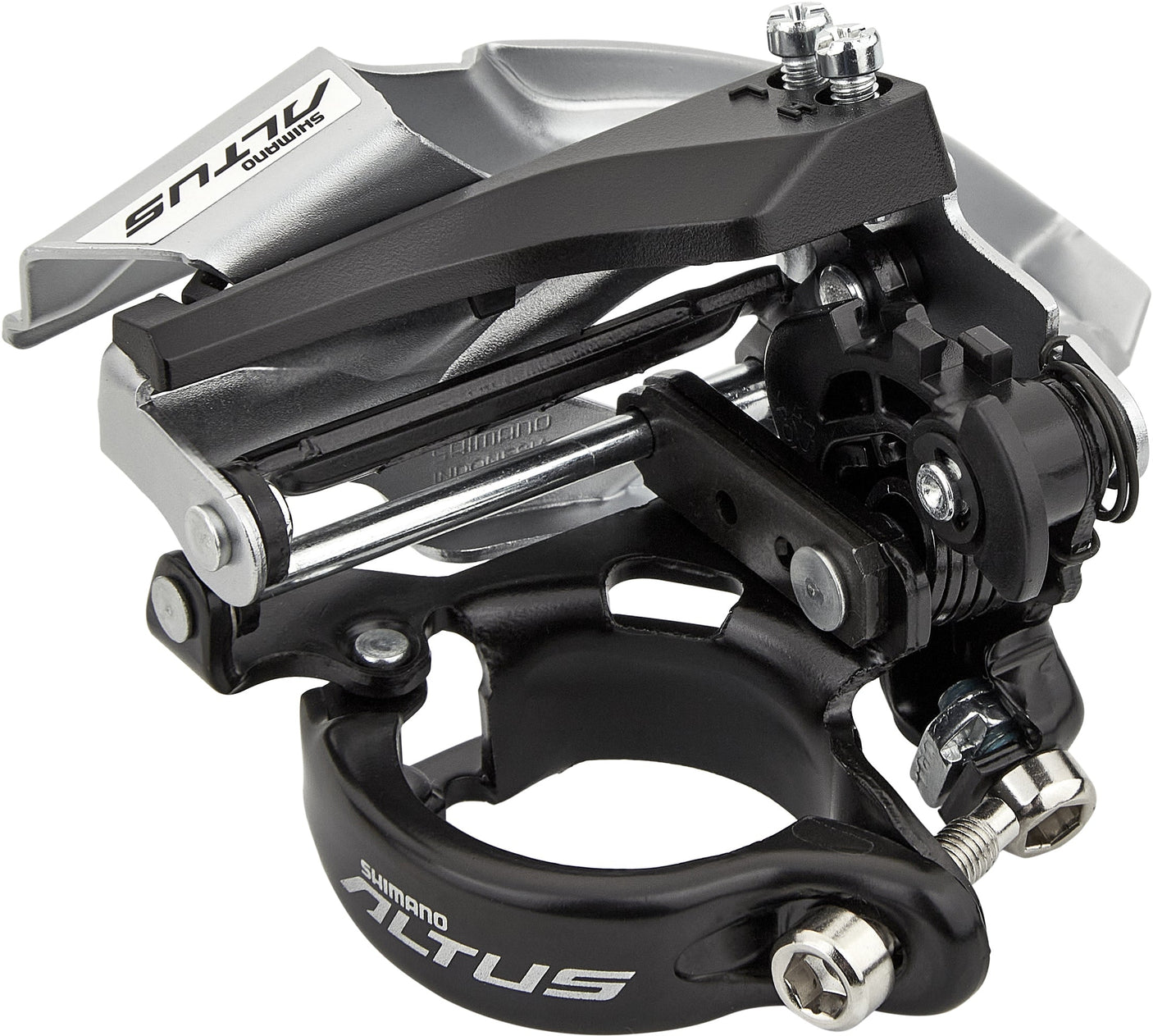 Shimano Altus FD-M370 Umwerfer 3x9-fach Schelle Dual-Pull schwarz/silber