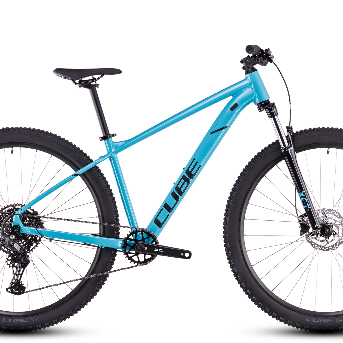 cube mountainbike blau schwarz Cube Aim Race (2025) | 27,5/29 Zoll MTB Hardtail | swimmingpool´n´black