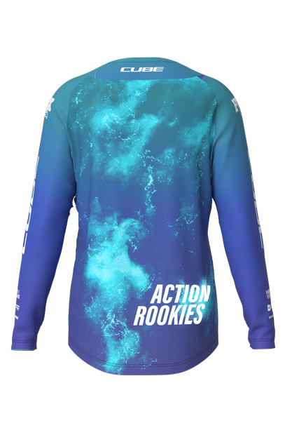 Cube MTB Trikot ROOKIE X Actionteam langarm blue´n´green