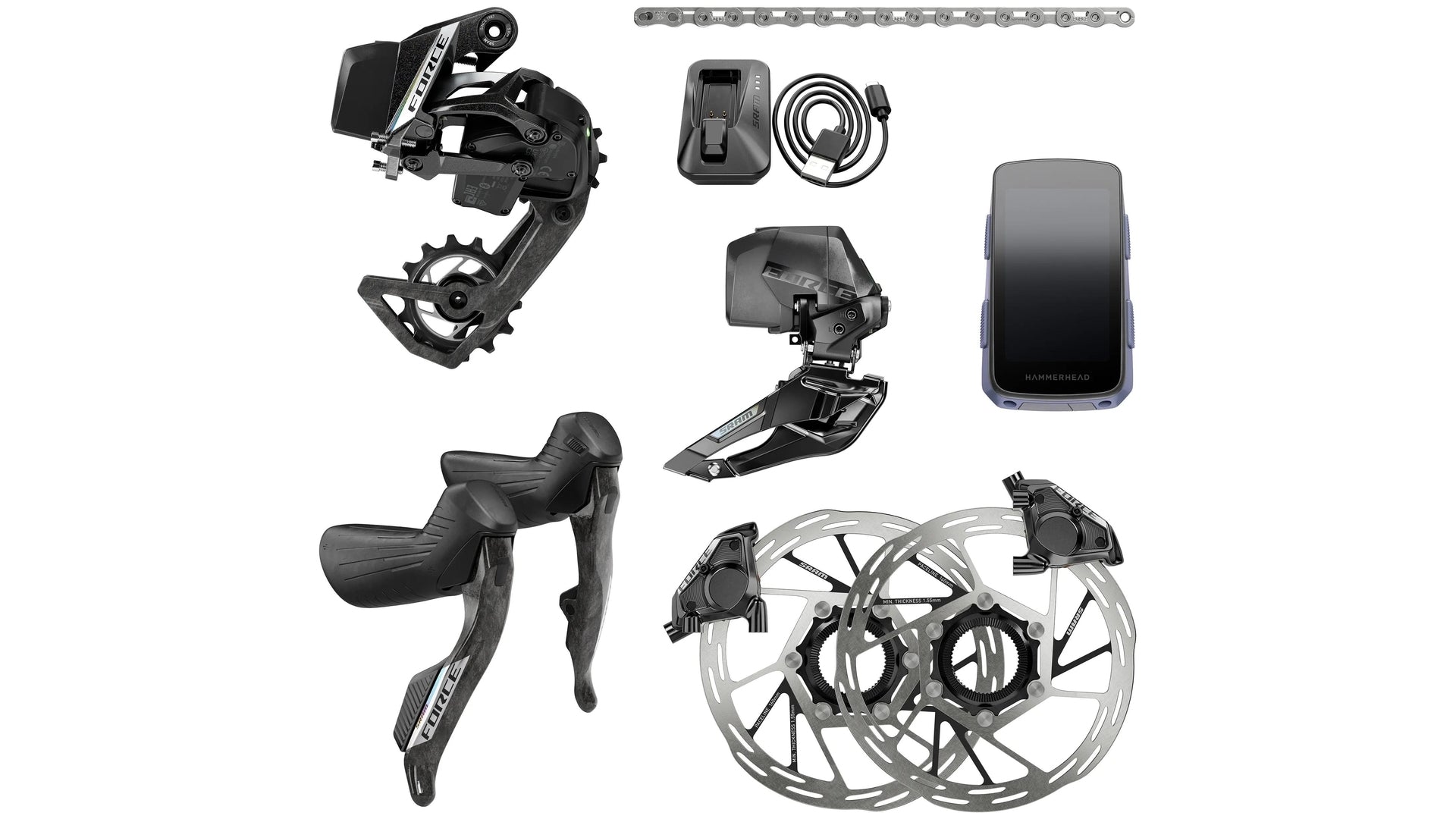 SRAM Force AXS 2X E1 Electr HRD Group 2-fach