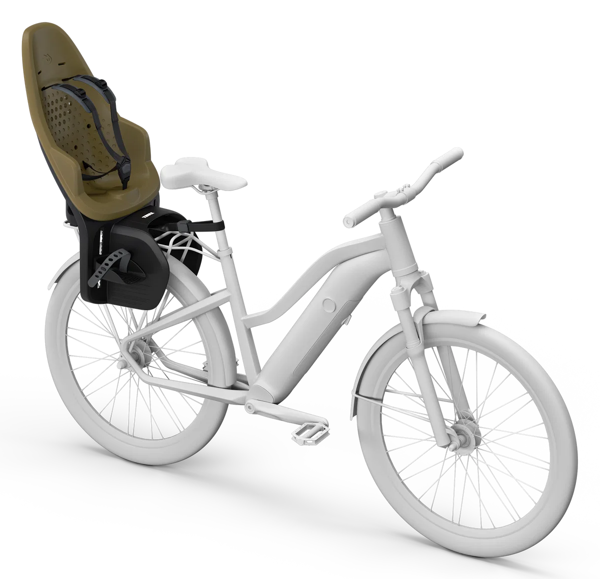 Thule Yepp 2 Maxi Kindersitz Gepäckträger-Montage Nutria Green