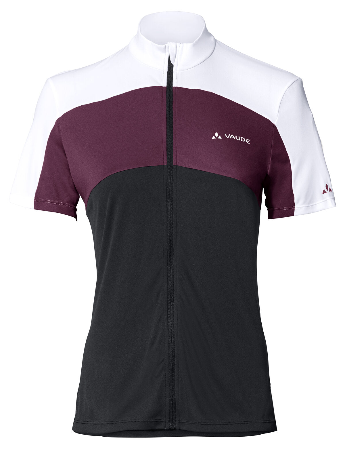 rennrad trikot damen schwarz VAUDE Matera Full-Zip | Damen Radtrikot kurzarm | schwarz/lila