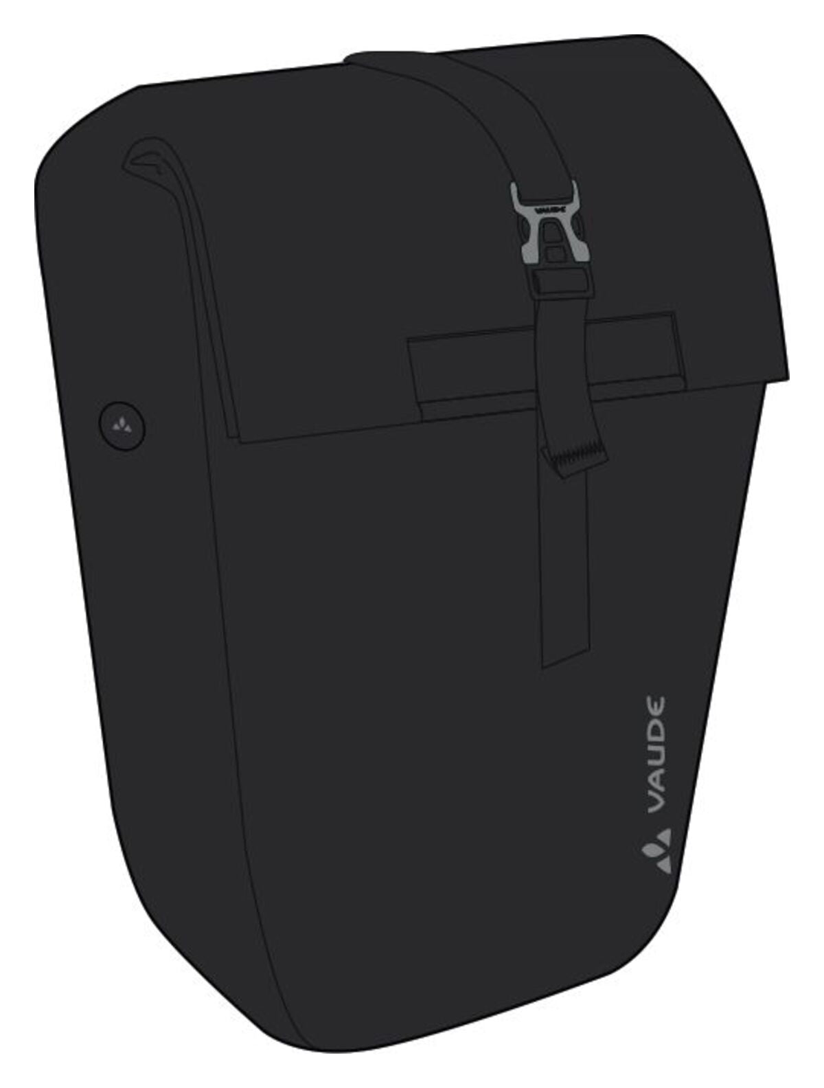 vaude fahrradtasche back VAUDE ReCycle Back Single Fahrradtasche schwarz