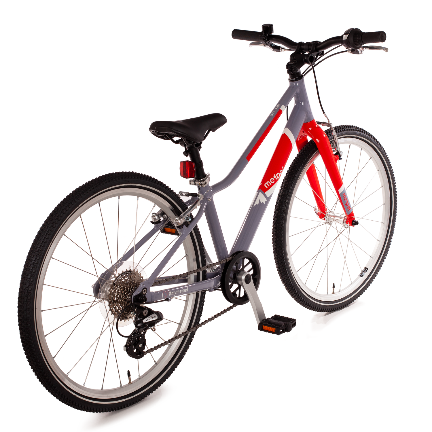 kinderfahrrad maße Meipel LITE Urban Kid Bike (2025) | 24 Zoll Kinderfahrrad | Grau/Rot