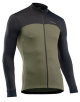 Northwave Force 2 Jersey LS Full Zip Black/Forest Green
