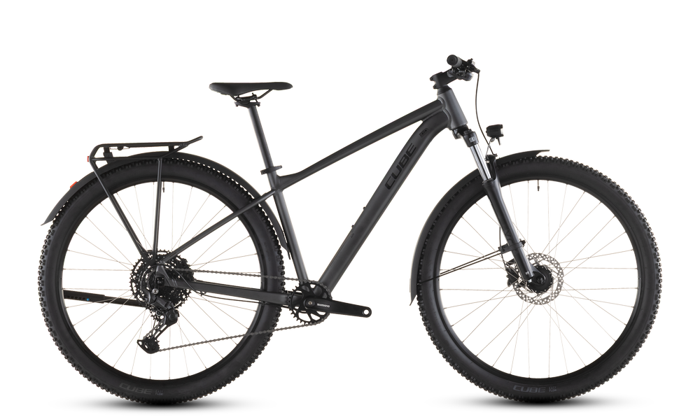 schwarzes cube fahrrad Cube Aim Pro FE Diamant (2026) | 27,5/29 Zoll MTB Hardtail | slateblack´n´black