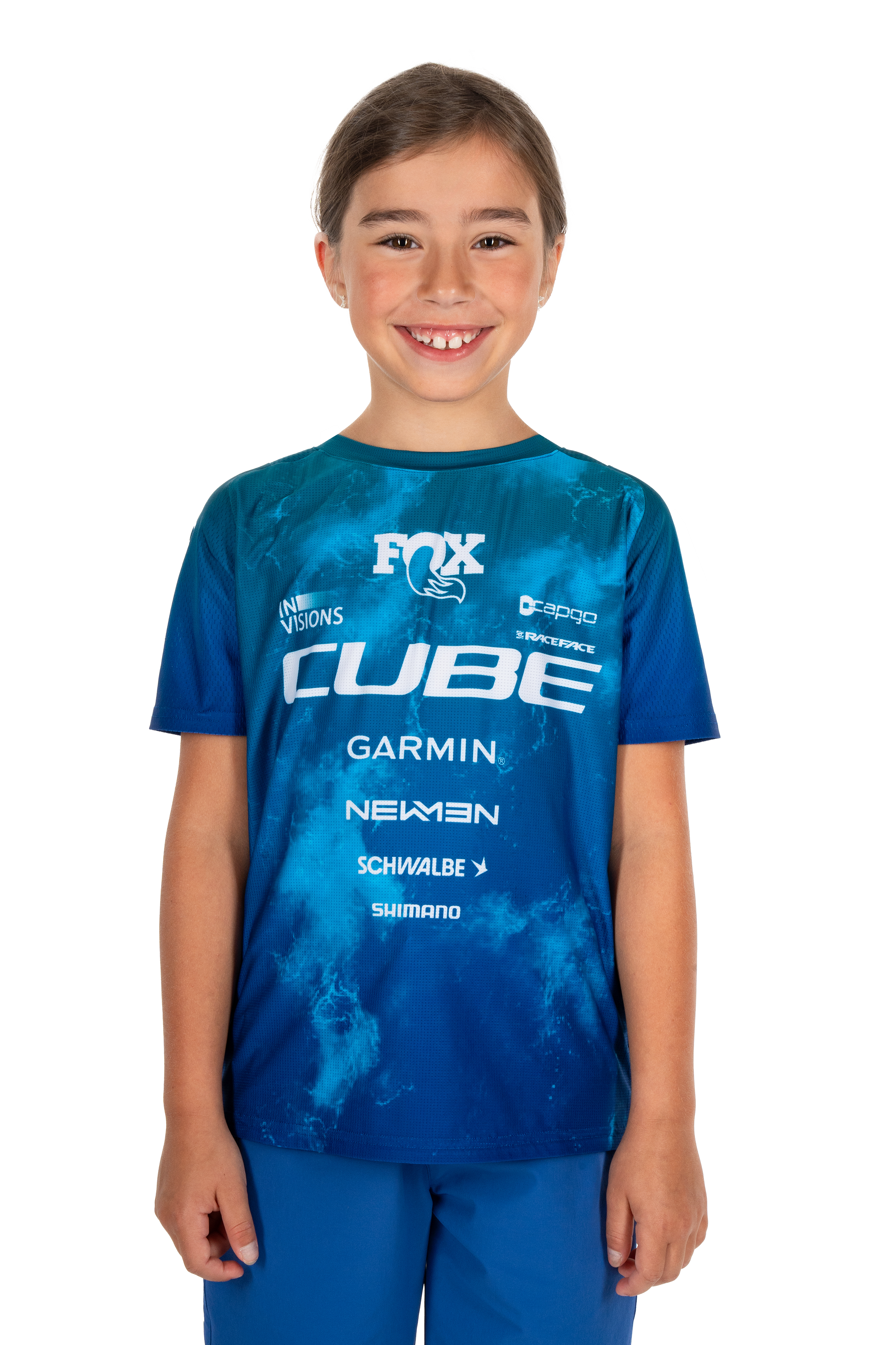 Cube MTB Trikot ROOKIE X Actionteam kurzarm blue´n´green