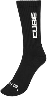 CUBE Socke After Race High Cut Logo black´n´white
