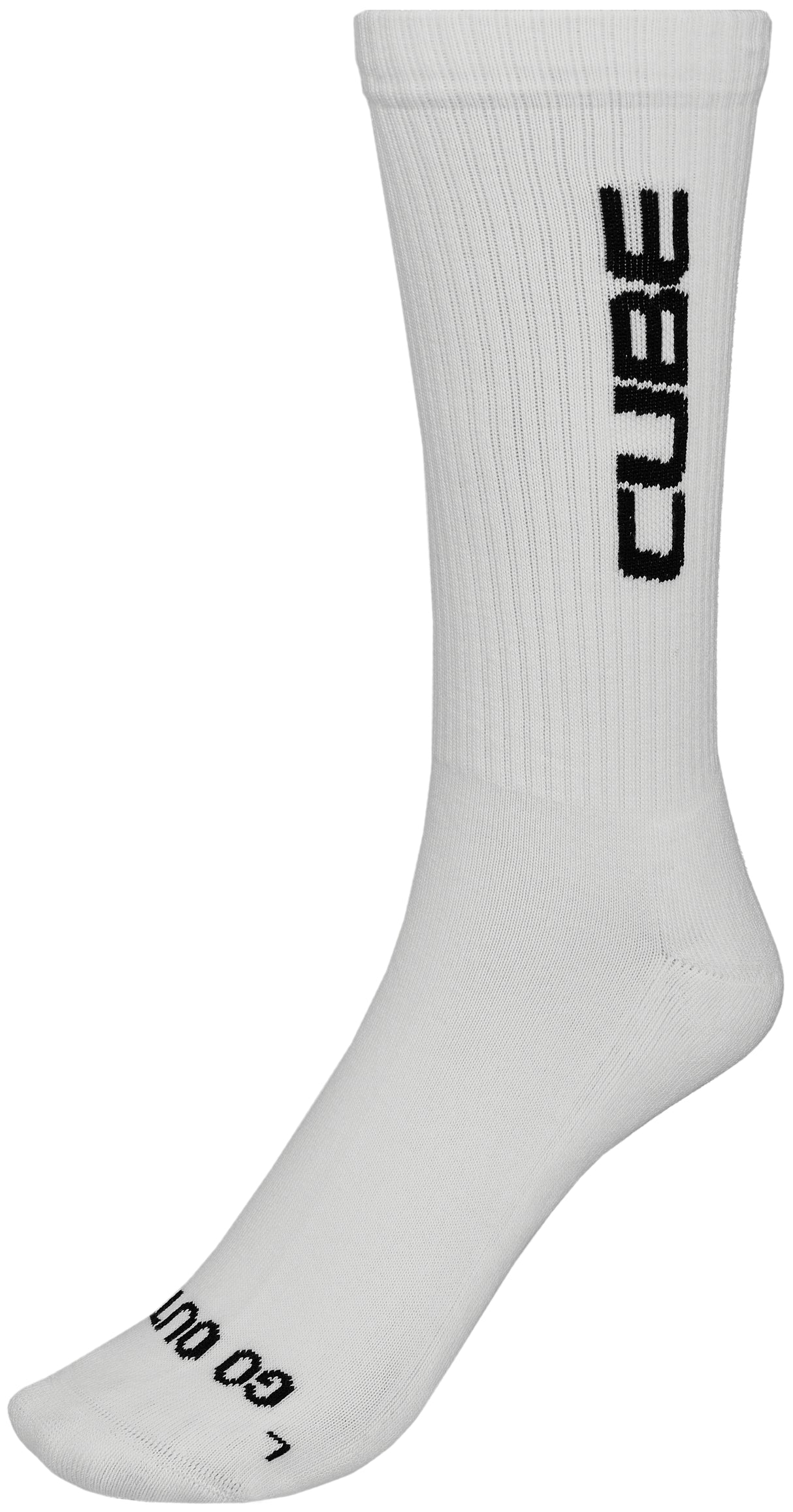 CUBE Socke After Race High Cut Logo white´n´black