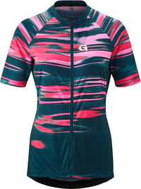 Gonso Copedello Kurzarm Full-Zip Fahrradtrikot Damen petrol/pink – aktuelle Variante
