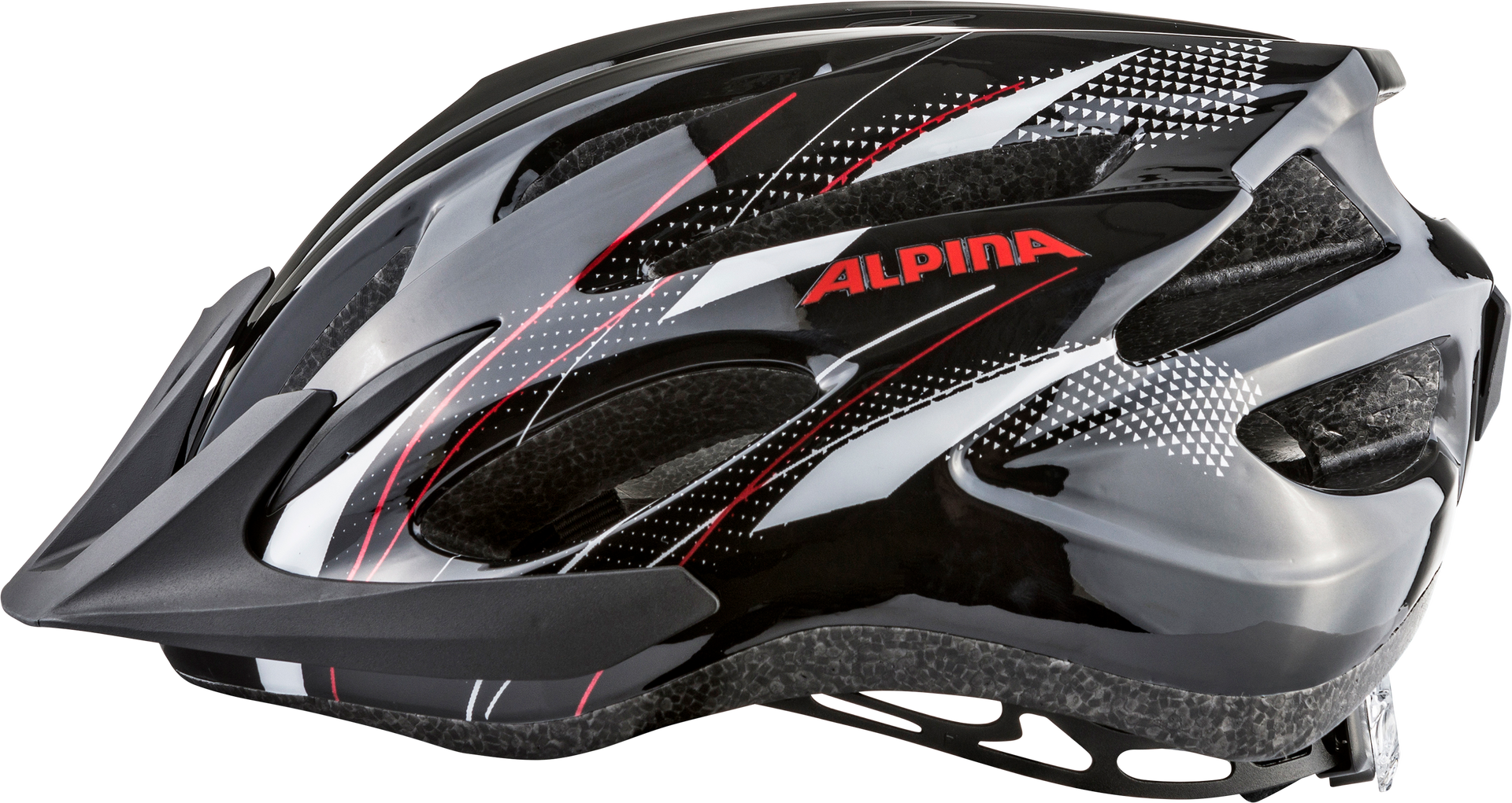 Alpina MTB 17 MTB Helm schwarz/weiß/rot glänzend