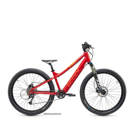 S'COOL Junior Bikes E-Kinderfahrrad | e-troX race 24 Zoll 9-Gang Red/Orange