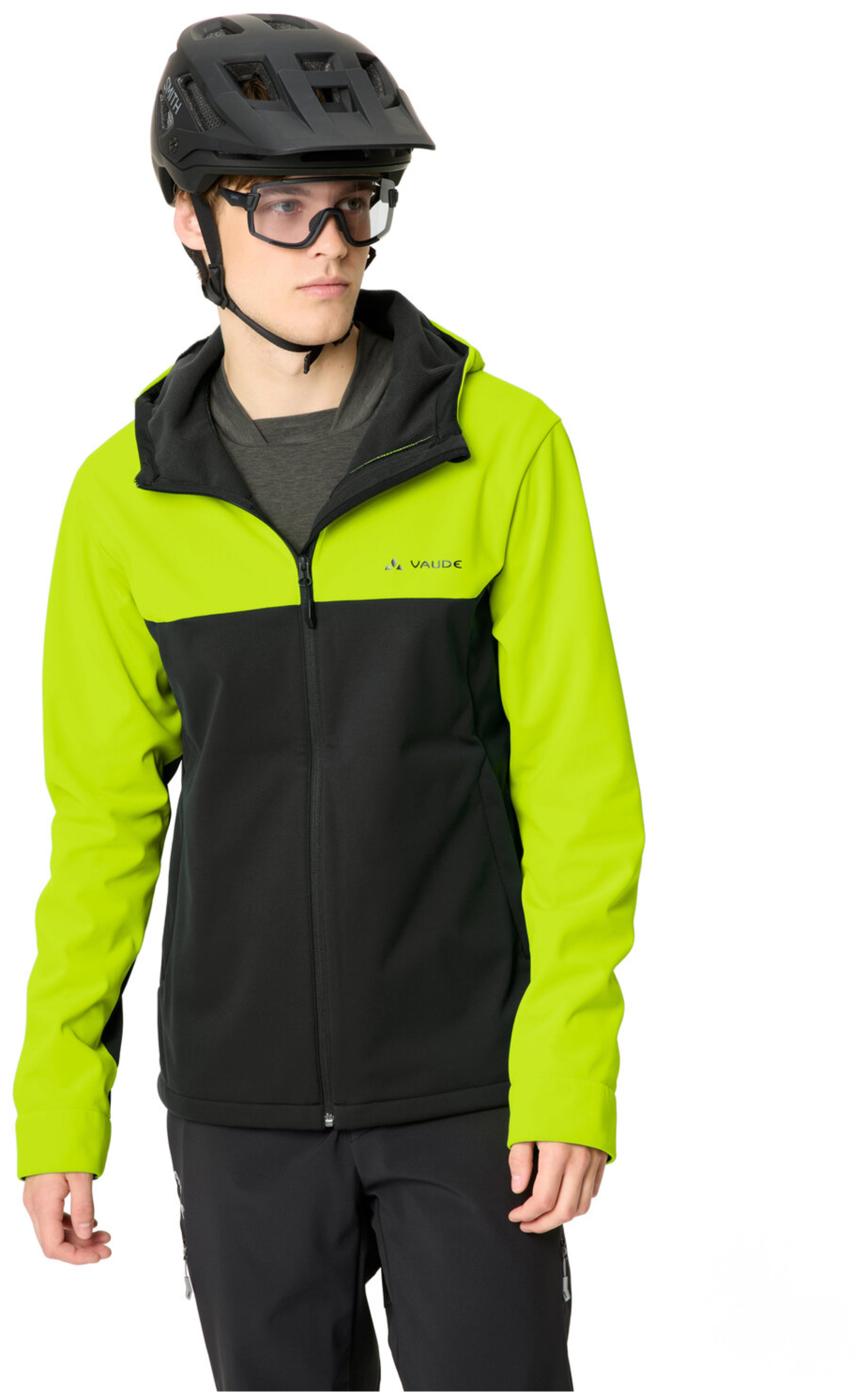 VAUDE Men's Qimsa Hooded Softshell Jacket II neon yellow