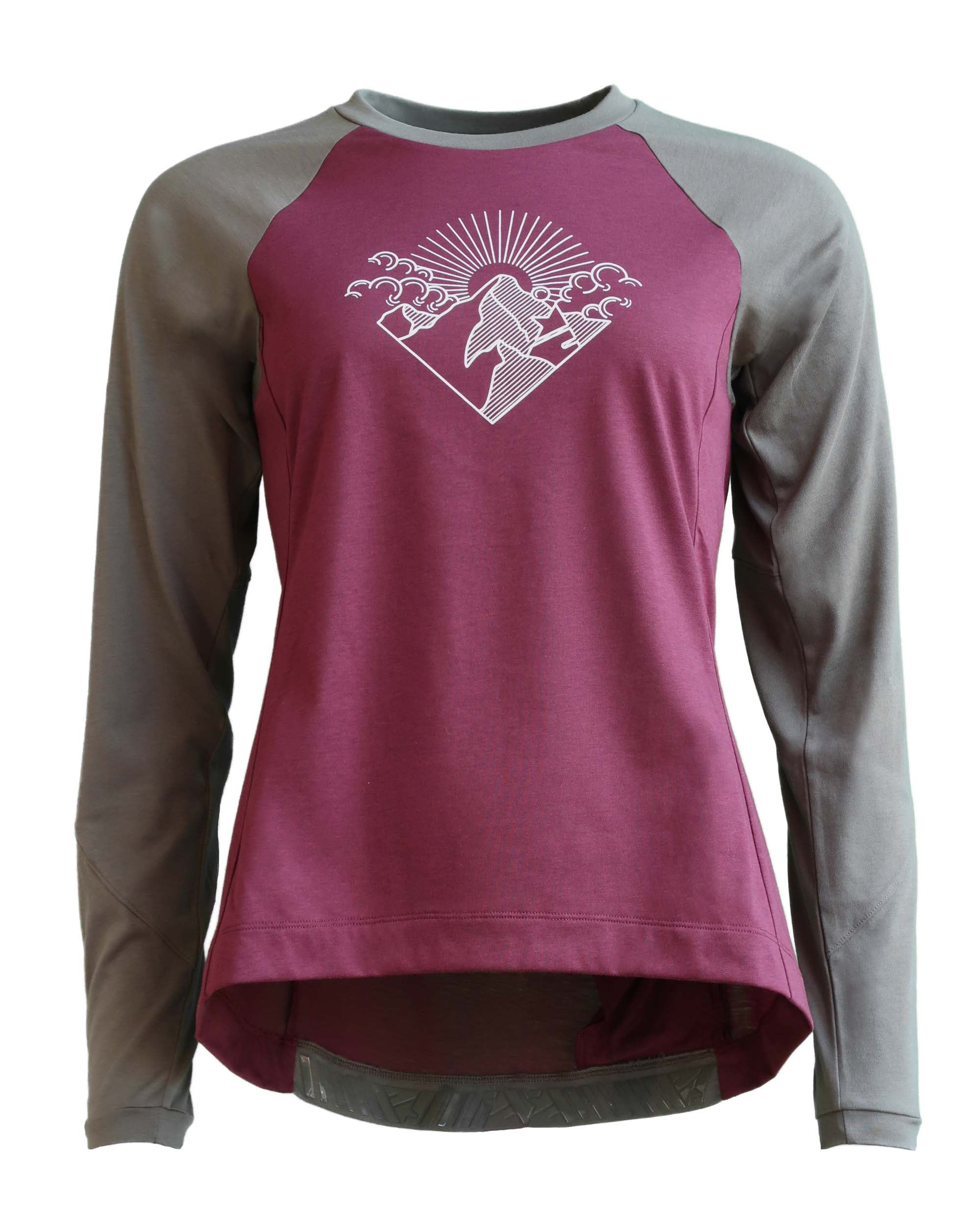 Zimtstern PureFlowz Shirt LS Wmns Windsor Wine/Dusty Olive