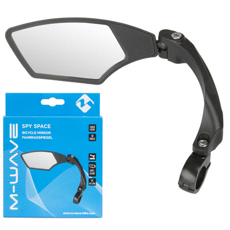 M-Wave Spy Space Fahrradspiegel Links schwarz