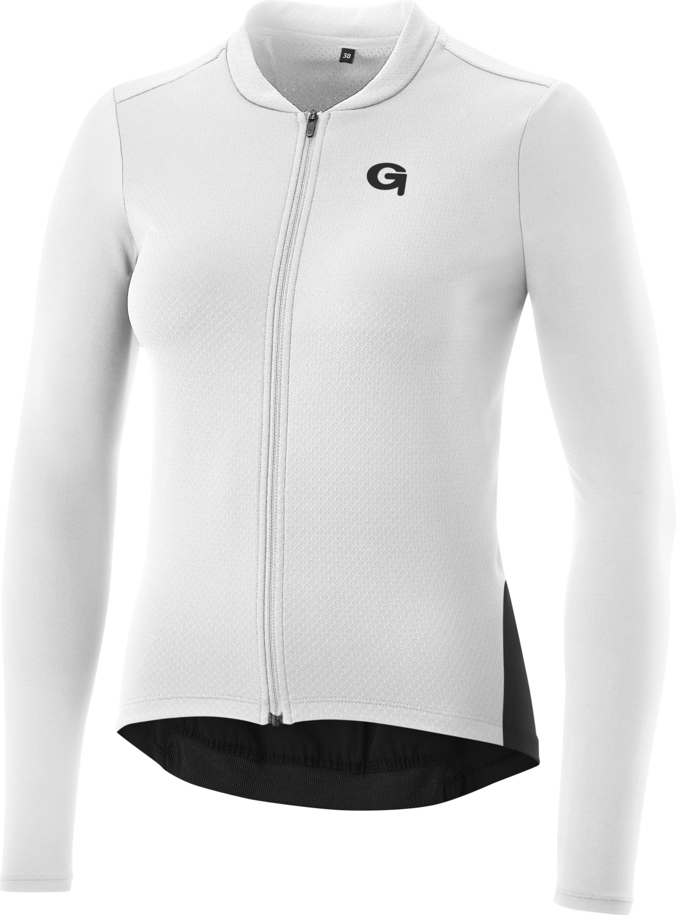 Gonso SITIVO TRIKOT LONGSLEEVE - Damen-Radtrikot-1/1-FZ white / black