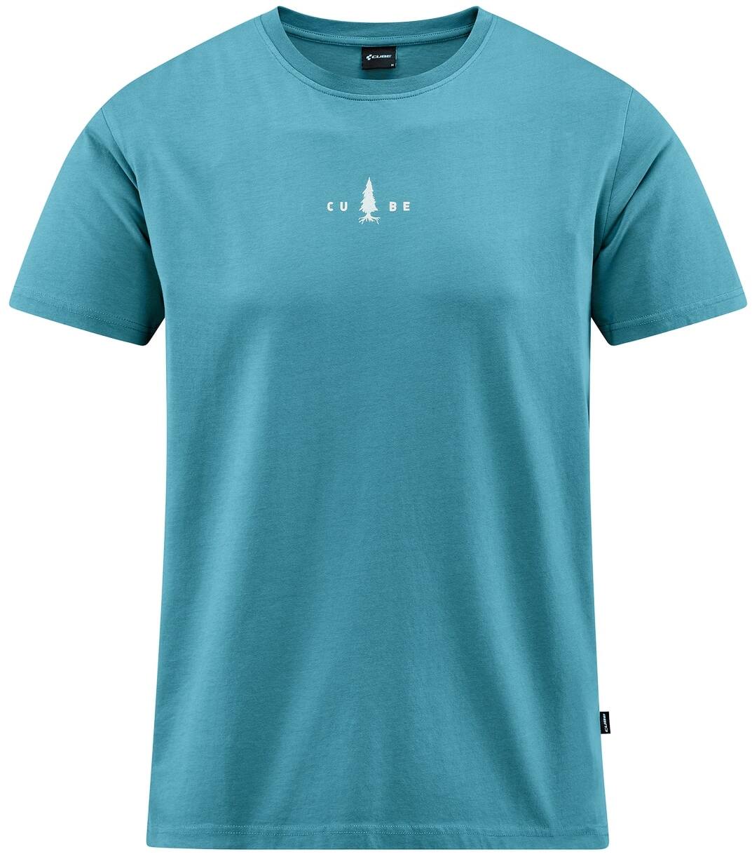 cube fahrrad t shirt Cube Organic T-Shirt Fichtelmountains GTY FIT | Herren Radtrikot kurzarm | grey´n´coral