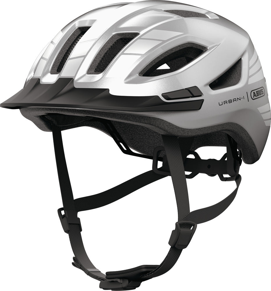 Abus URBAN-I 4.0 Urban signal silver Fahrradhelm | graphite silver