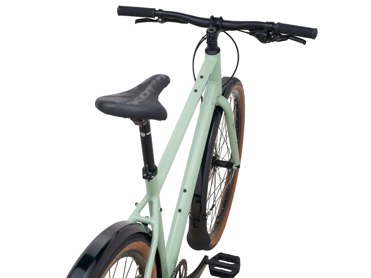 Kona 36e Dew DL Green w/Shimano Cues & Tektro Gloss Jade w/Storm Blue Decals (2025)
