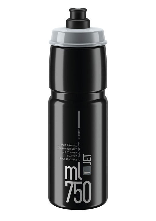 Elite Jet Trinkflasche 750ml black/grey logo