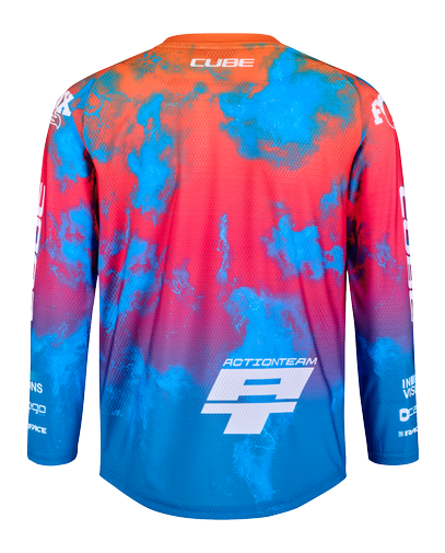 rennrad trikot set herren cube Cube ROOKIE X Actionteam langarm | Kinder MTB Trikot | black´n´blue