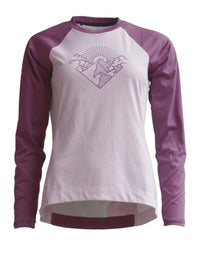 Zimtstern PureFlowz Shirt LS Wmns | Damen Radtrikot langarm | Lilac / BErry – aktuelle Variante