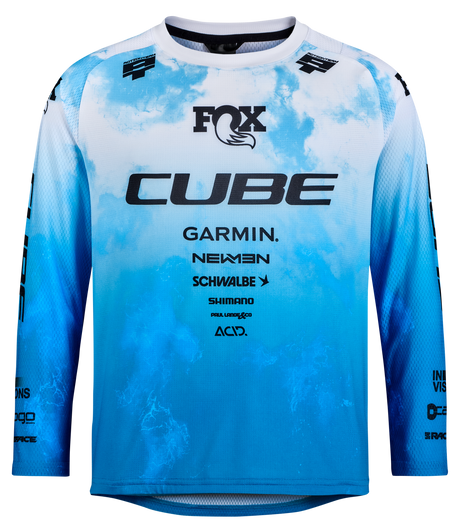 CUBE MTB Trikot ROOKIE X Actionteam langarm topas blue