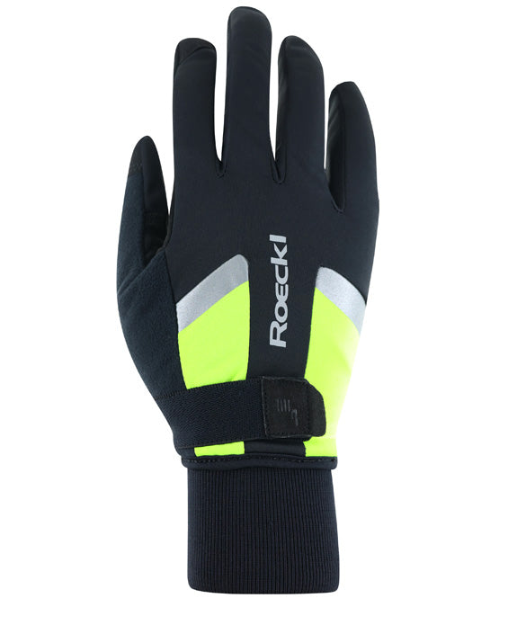 fahrradhandschuhe von roeckl Roeckl Ravensburg 3 Unisex Fahrradhandschuhe lang | black/fluo yellow
