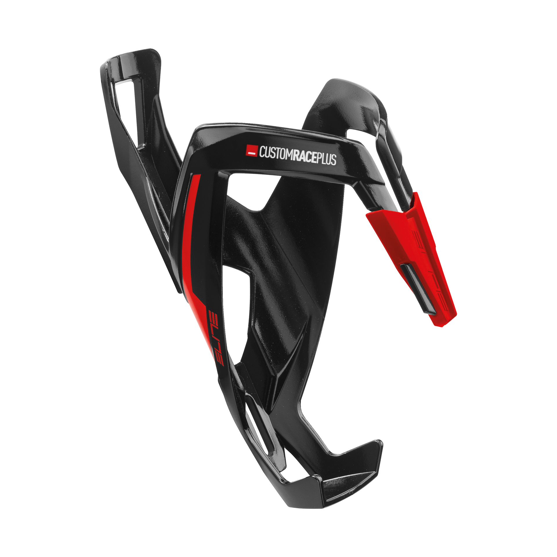 Elite Custom Race Plus Flaschenhalter black glossy/red graphic