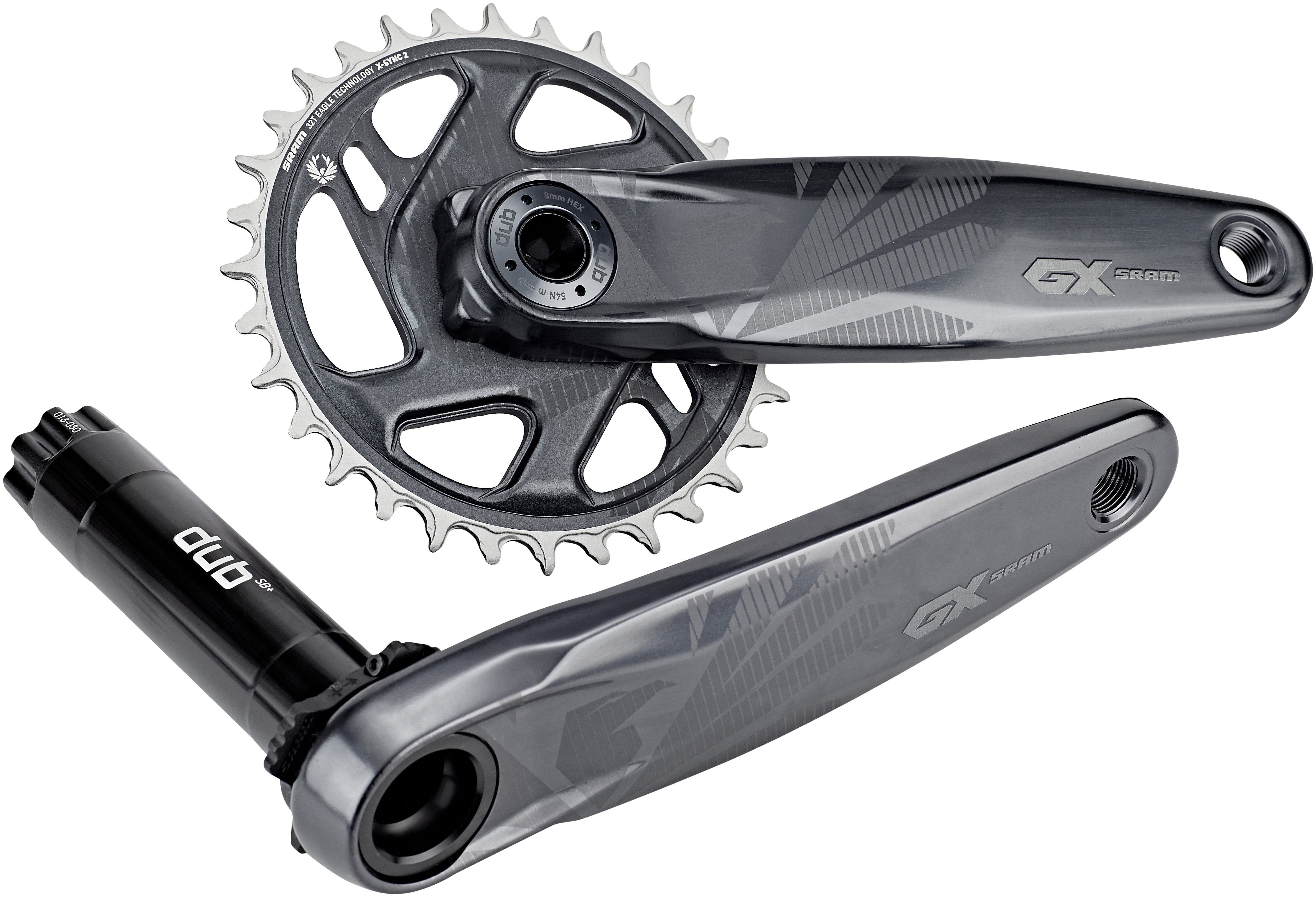 SRAM GX Eagle SuperBoost+ DUB Kurbelgarnitur 12-fach 32 Zähne DM grau