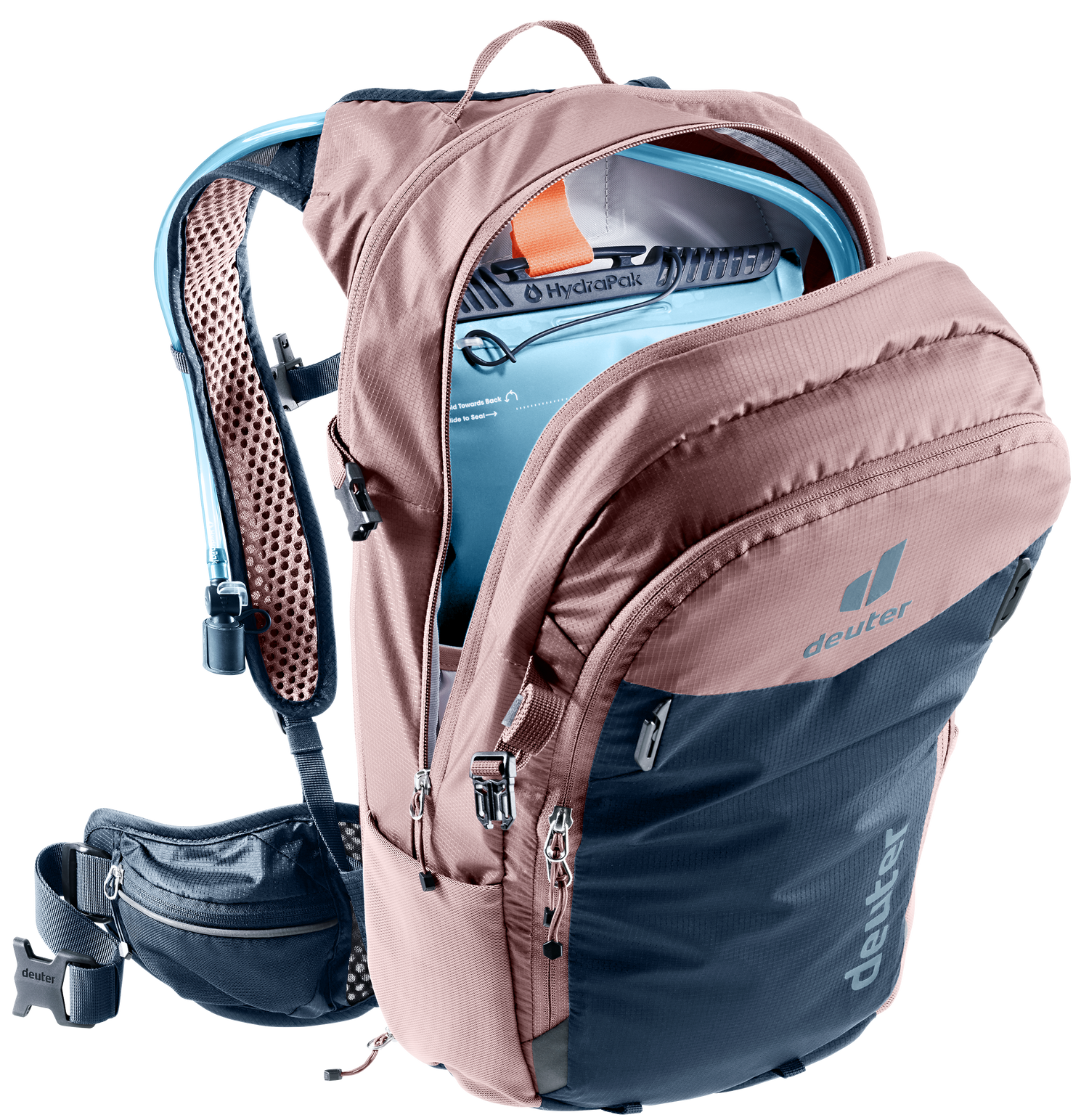 deuter rucksack fahrradrucksack deuter Compact 14+3 Fahrradrucksack ink-ashrose