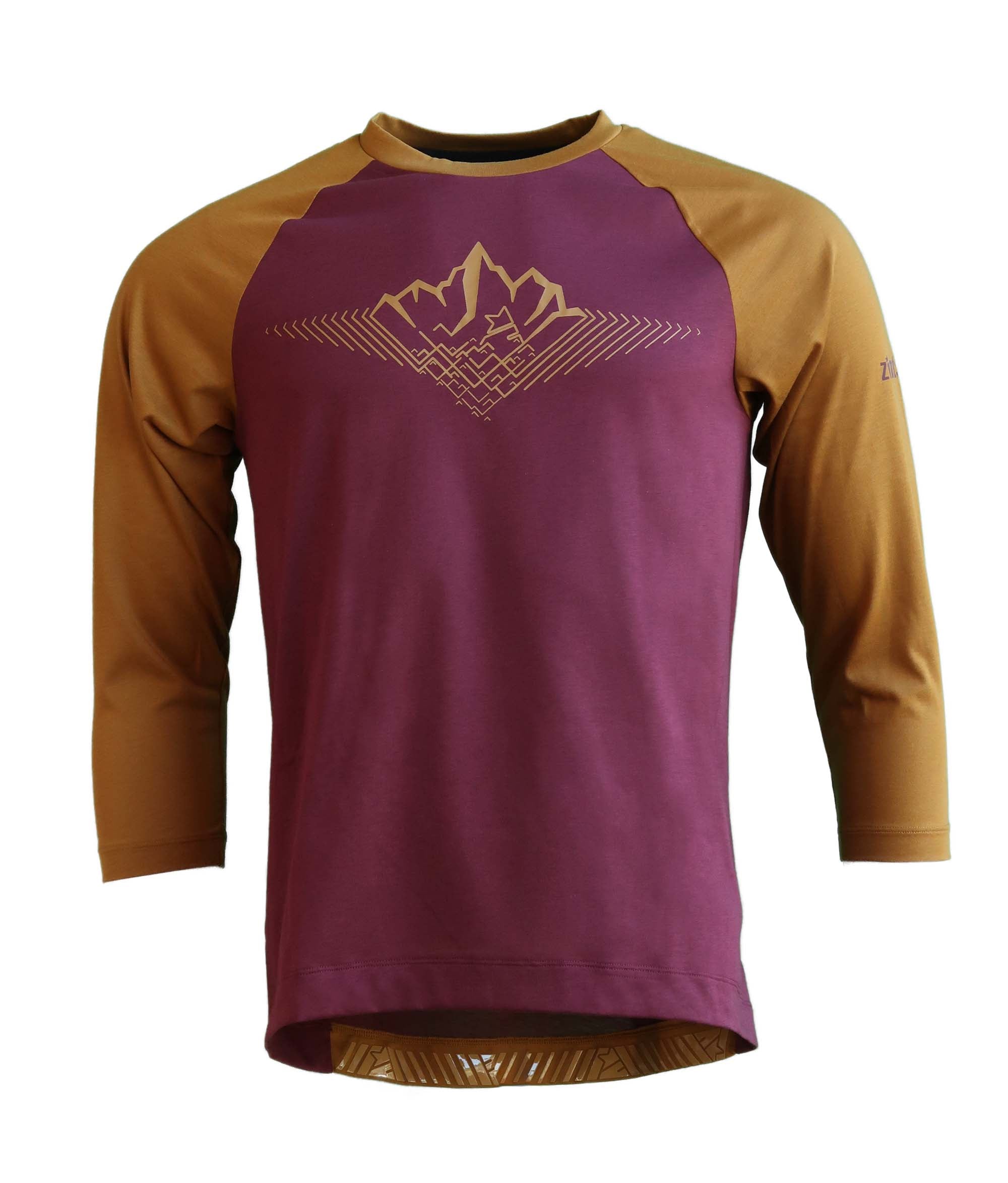 Zimtstern PureFlowz Shirt 3/4 Men Windsor Wine/Golden Brown