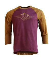 Zimtstern PureFlowz Shirt 3/4 | Herren MTB-Trikot langarm | Windsor Wine/Golden Brown – aktuelle Variante