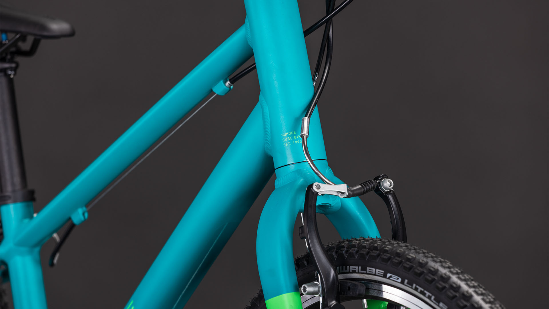 cube mountainbike blau grün Cube Numove 200 (2026) | 20 Zoll Kinderfahrrad | seagreen´n´green